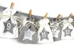 Adventskalender zum Bef&uuml;llen - Stoff, grau