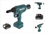 Makita DRV 250 G1 Akku Blindnietsetzger&auml;t 18V 20kN Brushless + 1x Akku 6,0Ah -...