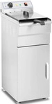 Freistehende elektrische Fritteuse auf einem Schrank 400 V 10 l - Silber