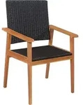 vidaXL 5-tlg. Garten-Essgruppe Poly Rattan Schwarz und Braun - Schwarz