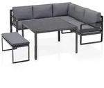 KETTLER Ocean Casual Dining Eckset inkl. Kissen, anthrazit/ grau, Aluminium/