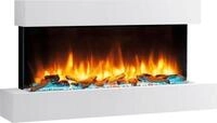 Elektrisches Kaminfeuer Balderia Ignis wei&szlig; 2000 Watt inkl. Fernbedienung