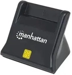 Manhattan USB 2.0 Smartcard-/SIM-Kartenleseger&auml;t mit Standfu&szlig;, USB-A-Stecker,