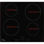 vidaXL Induktionskochfeld mit 4 Platten Touch Control Glas 7000 W - Schwarz