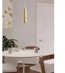 EGLO Pendellampe Pinto Gold, 1-flammige Pendelleuchte, Esszimmerlampe aus...
