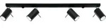 Deckenleuchte RING 4L schwarz 4xGU10 10W Stahl 16x6x80cm Sollux Lighting