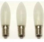 Hellum Ersatz-Riffelkerze-LED matt 12V 3Stk; 912234