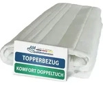 Hochwertiger Topperbezug aus Komfort Doppeltuch | 180x200 cm | Ersatzbezug f&uuml;r
