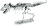 Tyrannosaurus Rex 3D Modellbausatz aus Metall - Silber