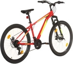 vidaXL Mountainbike 21 Gang 27,5 Zoll Rad 38 cm Rot - Rot