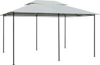 vidaXL Gartenpavillon mit Gardinen 4x3 m Wei&szlig;