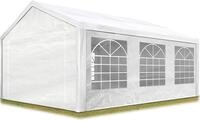 TOOLPORT Partyzelt Pavillon 3x6 m in wei&szlig; PE Plane 350 N Wasserdicht UV Schutz