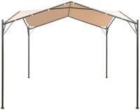vidaXL Pavilion Partyzelt &Uuml;berdachung 3x3 m Stahl Beige