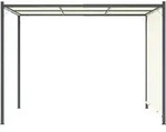 vidaXL Pergola mit Verstellbarem Dach Cremewei&szlig; 3x3 m Stahl - Wei&szlig;