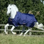 Bucas Outdoordecke 50g Therapy Turnout Light Therapiedecke Navy/Orange 140 - Orange