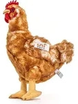 Uni-Toys - Henne braun - 37 cm (H&ouml;he) - Pl&uuml;sch-Huhn, Vogel - Pl&uuml;schtier,