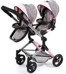 Bayer Design 26233AA Zwillings-Puppenwagen Twin Neo mit Tasche, verstellbarer...