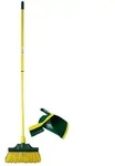 Novaliv Krallenbesen Set 40 cm Kunststoff mit Teleskopstiel Kehrgarnitur...