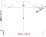 vidaXL Sonnenschirm 200x300 cm Gr&uuml;n Rechteckig - Gr&uuml;n