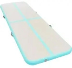 vidaXL Aufblasbare Gymnastikmatte mit Pumpe 800x100x10 cm PVC Gr&uuml;n - Gr&uuml;n
