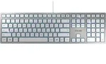 CHERRY KC 6000 SLIM FOR MAC, Volle Gr&ouml;&szlig;e (100%), Kabelgebunden, USB, QWERTY, Silber