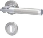 Alpertec BB-Rosettengarnitur Solid 6 Edelstahl silber rund - Silber