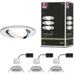 Paulmann LED Einbauleuchte Nova 3er-Set schwenkbar - Silber