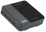ATEN US434 USB 3.0-Peripherieger&auml;te-Switch mit 4Ports - Schwarz