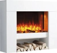 Elektrisches Kaminfeuer Balderia Naran wei&szlig; 2000 Watt inkl. Fernbedienung