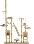 vidaXL Katzen-Kratzbaum mit Sisal-Kratzs&auml;ulen 230 - 250 cm Beige - Beige