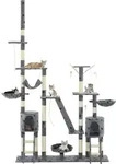 vidaXL Katzen-Kratzbaum Sisal 230-250 cm Pfoten-Aufdruck Grau - Grau