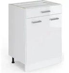K&uuml;chenunterschrank Vicco R-Line Wei&szlig; Hochglanz 60 cm mit Schublade, ohne