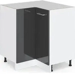 Eckunterschrank Vicco R-Line Anthrazit Hochglanz 75.6 cm ohne Arbeitsplatte,...
