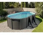 Gre KIT500GF, 14550 l, Gerahmter Pool, Erwachsener & Kind, Leiter, Schwarz - Schwarz