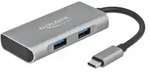 DeLOCK Externer USB 10 Gbps USB Type-C Hub mit 3 x USB Typ-A und 1 x USB Type-C, USB