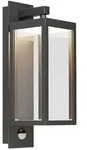 Lucande LED-Au&szlig;enwandleuchte Ferdinand, Sensor, dunkelgrau - Silber/Grau