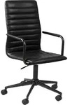 Actona Winslow, Gepolsterter Sitz, Gepolsterte R&uuml;ckenlehne, Schwarz, Schwarz,