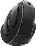 DELTACO Office Wireless vertikale ergonomische Maus, leise Klicks, 2400 - Schwarz