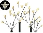 3.12 LED Gartenleuchtst&auml;be STERN 4er Set - mit Netzteil - Wei&szlig;