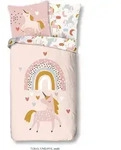 Duvet cover Good Morning 135x200 + 1* 80x80 cm - unicorn with a raibow - Bunt