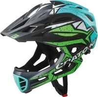Cratoni C-Maniac Pro Helm &ndash; Integralhelm schwarz-limettengr&uuml;n-t&uuml;rkis matt...