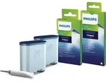 Philips Rundum-Pflegeset f&uuml;r Kaffeevollautomaten, 2 AquaClean Filter, Schmierfett,