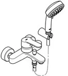 GROHE Eurostyle Cosmopolitan, Wand, Chrom, Keramik, 4,6 cm - Silber