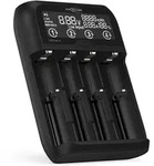 ANSMANN Akku Ladeger&auml;t 1-2 NiMH Akkus AAA AA C oder 4 Li-Ion 3,6V/3,7V / LiFePO4