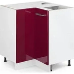Eckunterschrank Vicco R-Line Rot Hochglanz 75.6 cm ohne Arbeitsplatte, Model...