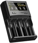 Nitecore NC-SC4 SC4 4-Schacht Profi-Lader f. Li-Ion, NiMH, NiCd Akkus - Schwarz