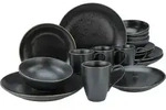 CreaTable, 22699, Industrial Schwarz, Kombiservice 16-tlg, Steinzeug - Schwarz