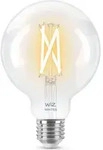 WiZ Filament-Lampe Globe, transparent, 60 W G95 E27, Intelligentes Leuchtmittel,
