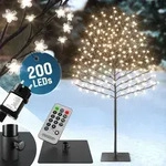 MONZANA&reg; Kirschbl&uuml;tenbaum 180 cm 200 LED Warmwei&szlig; Au&szlig;en Innen Timer K&uuml;nstlich