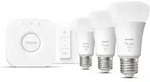 White Starter-Kit E27 (drei Lampen, eine Hue-Bridge, ein Dimmschalter, ersetzt 75